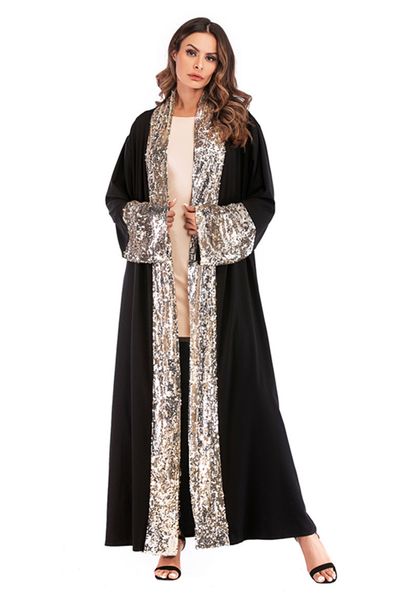 2019 new arrival muslim women sequined black abaya s-2xl islamic women patchwork evening party jilbab with belt, Red
2019 new arrival muslim women sequined black abaya s-2xl islamic women patchwork evening party jilbab with belt, Red