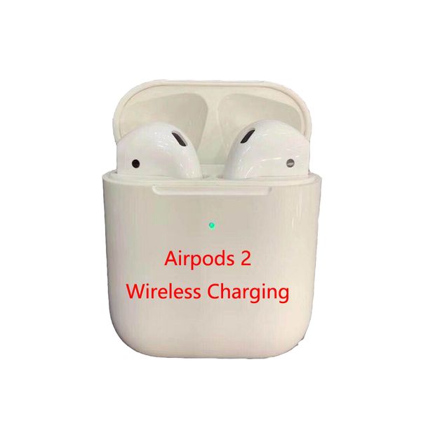 

W1 Чип Airpods поколения 2 Bluetooth-наушники Наушники TWS Stereo Наушники всплывающее окно Поддержка беспроводной зарядки чехол для Airpods