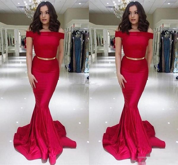 simple red prom dresses off the shoulder metal sash satin mermaid sweep train custom made evening gowns formal occasion wear plus size, Black;red
simple red prom dresses off the shoulder metal sash satin mermaid sweep train custom made evening gowns formal occasion wear plus size, Black;red