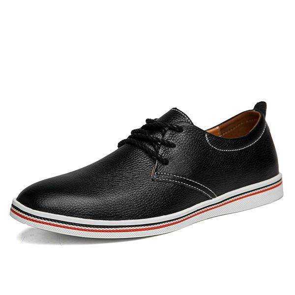 men genuine leather shoes fashion casual men's real leather man flats shoes leather mens loafers sneakers, Black
men genuine leather shoes fashion casual men's real leather man flats shoes leather mens loafers sneakers, Black