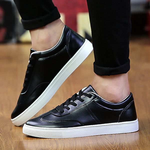 2019 autumn new korean version of simple sports casual youth low to help breathable waterproof men's slate shoes, Black
2019 autumn new korean version of simple sports casual youth low to help breathable waterproof men's slate shoes, Black