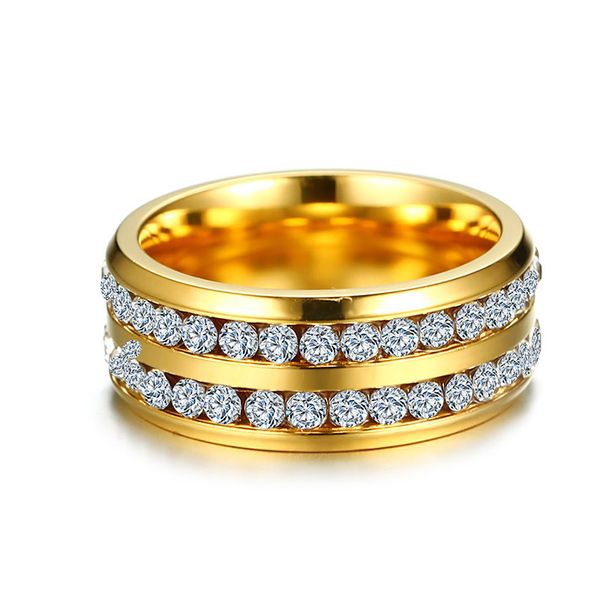 vnox trendy wedding rings for women men cz stones gold color stainless steel jewelry engagement anniversary valentine's day gift, Slivery;golden
vnox trendy wedding rings for women men cz stones gold color stainless steel jewelry engagement anniversary valentine's day gift, Slivery;golden