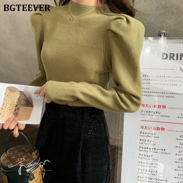 bgteever vintage puff sleeve women knitted sweaters 2019 winter casual o-neck full sleeve knit female jumpers warm sweaters, White;black
bgteever vintage puff sleeve women knitted sweaters 2019 winter casual o-neck full sleeve knit female jumpers warm sweaters, White;black