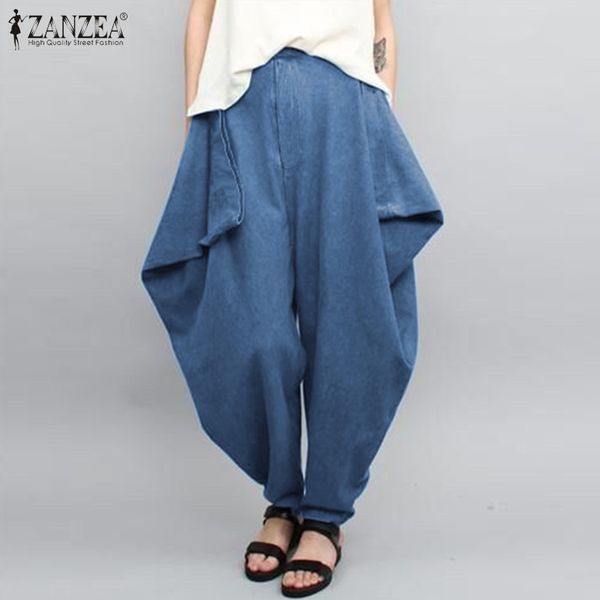 zanzea women zipper harem pants casual streetwear elastic waist solid trousers loose turnip female vintage pantalon plus size, Black;white
zanzea women zipper harem pants casual streetwear elastic waist solid trousers loose turnip female vintage pantalon plus size, Black;white
