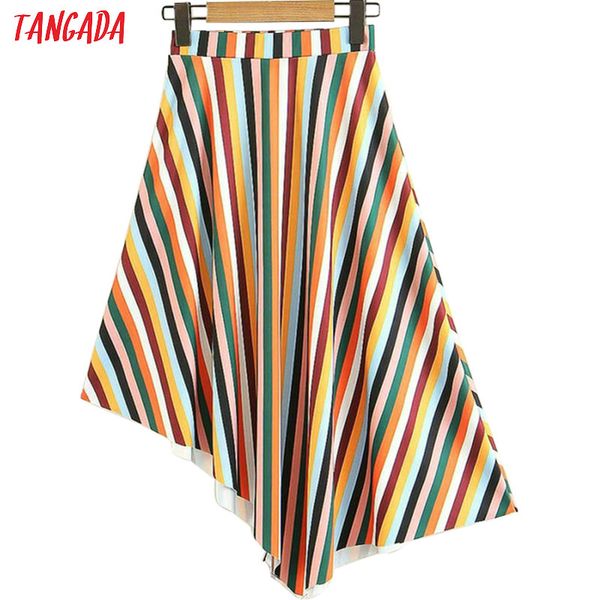 tangada striped designer asymmetrical skirt for women vintage ladies casual 2019 chic mid calf skirts xl304, Black
tangada striped designer asymmetrical skirt for women vintage ladies casual 2019 chic mid calf skirts xl304, Black