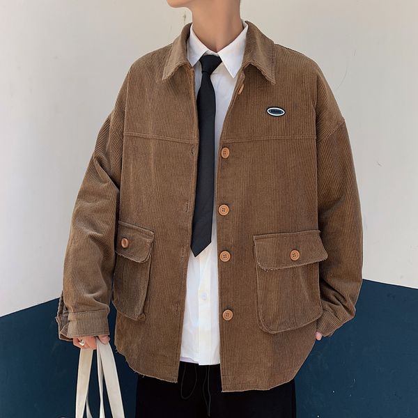 2019 autumn and winter men's new casual solid color pocket decorative zipper lapel jacket loose temperament trend cotton, Black;brown
2019 autumn and winter men's new casual solid color pocket decorative zipper lapel jacket loose temperament trend cotton, Black;brown