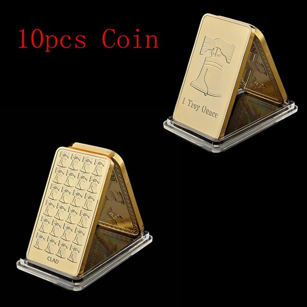 10pcs united kingdom 24k gold bars liberty bell fine 50mm*3mm gold clad bar bullion collection medal art gift
10pcs united kingdom 24k gold bars liberty bell fine 50mm*3mm gold clad bar bullion collection medal art gift
