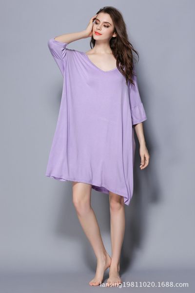 nightdress весной и летом новые средние и длинные футболки средний рукав большой размер ночной рубашке модальный пижама имеет жира плюс разм, Black;gray
nightdress весной и летом новые средние и длинные футболки средний рукав большой размер ночной рубашке модальный пижама имеет жира плюс разм, Black;gray