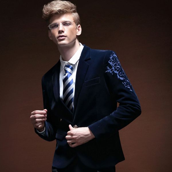 new 2019 men's personalized blazer male winter fashion autumn casual jacket flower embroidery, White;black
new 2019 men's personalized blazer male winter fashion autumn casual jacket flower embroidery, White;black