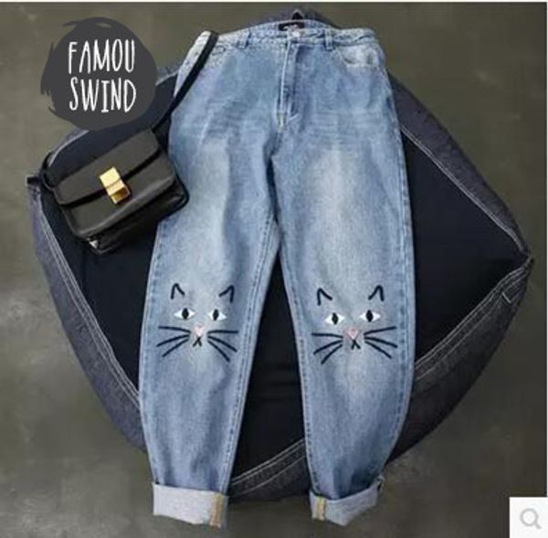 cat cute women jeans pattern embroidery woman push up jeans with high waist mom denim for femme boyfriend jeans women, Blue
cat cute women jeans pattern embroidery woman push up jeans with high waist mom denim for femme boyfriend jeans women, Blue