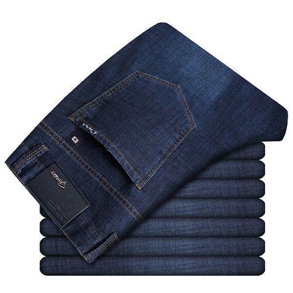2019 new men classic business jeans fashion casual primary color slim fit small straight male trousers denim pants brand clothes, Blue
2019 new men classic business jeans fashion casual primary color slim fit small straight male trousers denim pants brand clothes, Blue
