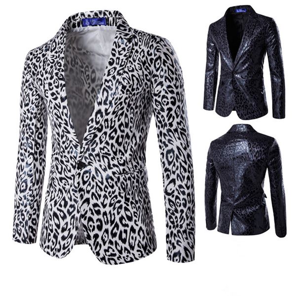 men's suit jacket spring and autumn new simple men's fashion casual suit leopard print dress, White;black
men's suit jacket spring and autumn new simple men's fashion casual suit leopard print dress, White;black