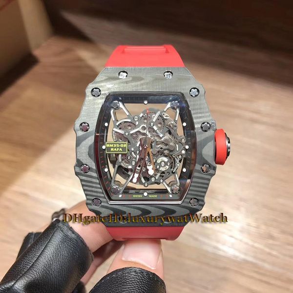 Luxry Brand 35-02 Carbon Fiber Case Double Sided Perspective Skeleton Dial Automatic Mechanical Mens Watch Rubber Nylon Leather Watches
Luxry Brand 35-02 Carbon Fiber Case Double Sided Perspective Skeleton Dial Automatic Mechanical Mens Watch Rubber Nylon Leather Watches