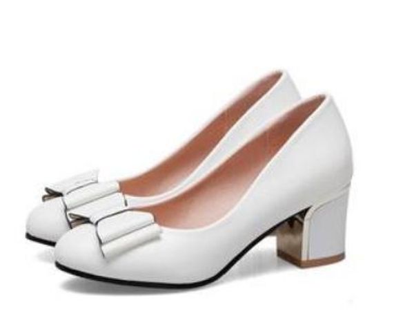2019 women's shoes in spring and autumn with new style high heel coarse heel round head bowknot @242, Black
2019 women's shoes in spring and autumn with new style high heel coarse heel round head bowknot @242, Black