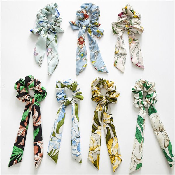 floral print scrunchie women hair scarf elastic flowers hairband bow hair rubber ropes girls ties accessories, Slivery;white
floral print scrunchie women hair scarf elastic flowers hairband bow hair rubber ropes girls ties accessories, Slivery;white