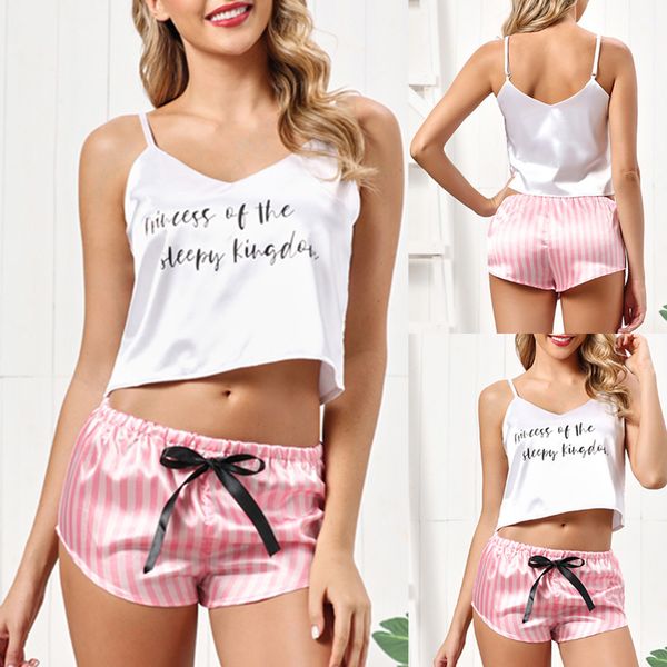 women pajamas satin sleepwear pink stripes pijama set silk home wear lace home clothing spaghetti strap sleep lounge pyjama #w, Blue;gray
women pajamas satin sleepwear pink stripes pijama set silk home wear lace home clothing spaghetti strap sleep lounge pyjama #w, Blue;gray