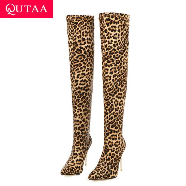 qutaa 2020 sexy leopard тонкий высокий каблук острый носок над коленом высокий ботинок зимний скраб искусственная кожа скольжения на женской, Black
qutaa 2020 sexy leopard тонкий высокий каблук острый носок над коленом высокий ботинок зимний скраб искусственная кожа скольжения на женской, Black