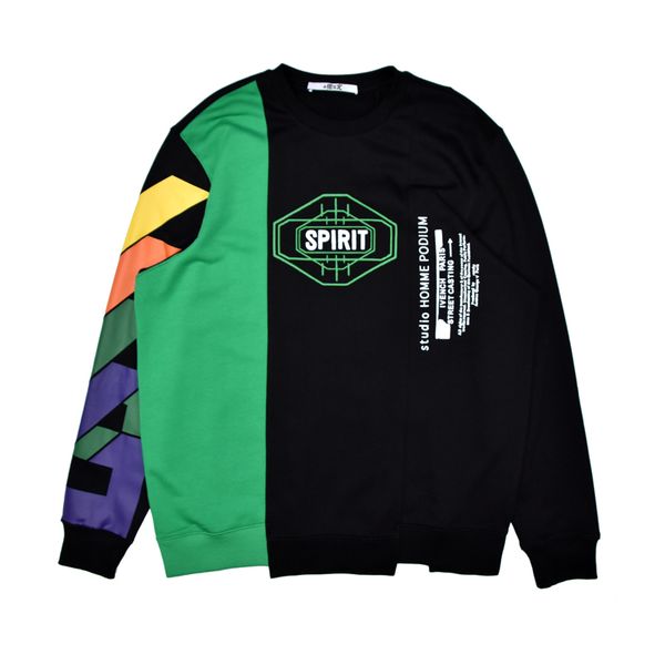 men's sweatshirt women's sweatshirt cotton loose sweater letter print splicing colorblock sweater 2019 autumn winter new qq3, Black
men's sweatshirt women's sweatshirt cotton loose sweater letter print splicing colorblock sweater 2019 autumn winter new qq3, Black