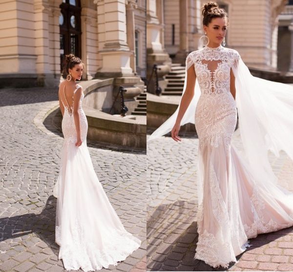 Sexy Mermaid V Neck Lace Bridal Gowns Elegant Long Sleeveless Berta Wedding Dresses 2019 Plus Size Bridal Dress Vestidos De Novia MG108
Sexy Mermaid V Neck Lace Bridal Gowns Elegant Long Sleeveless Berta Wedding Dresses 2019 Plus Size Bridal Dress Vestidos De Novia MG108