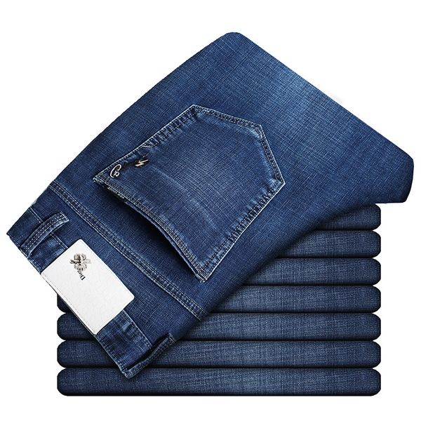 2019 new srping autumn men's midweight jeans straight fit elastic cotton trousers male jeans pants brand clothes plus size 40, Blue
2019 new srping autumn men's midweight jeans straight fit elastic cotton trousers male jeans pants brand clothes plus size 40, Blue