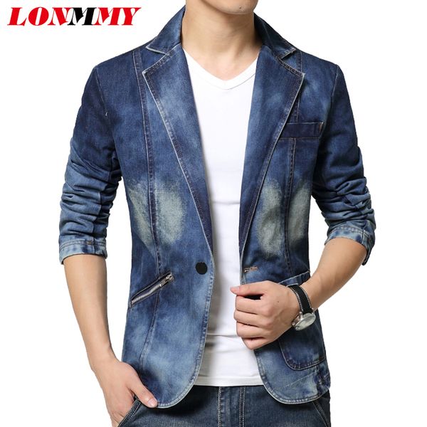 lonmmy denim blazer men slim fit cowboy coats single-breasted leisure mens suit jeans jacket men casual coat 2018 spring autumn, White;black
lonmmy denim blazer men slim fit cowboy coats single-breasted leisure mens suit jeans jacket men casual coat 2018 spring autumn, White;black