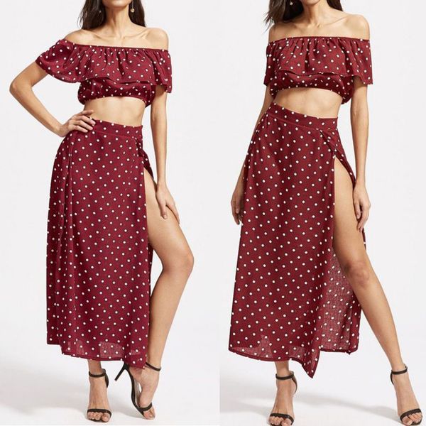 2019 feitong women set summer sexy elegant lady chiffon off-shoulder polka dot ruffled pleated beach split suit, White
2019 feitong women set summer sexy elegant lady chiffon off-shoulder polka dot ruffled pleated beach split suit, White