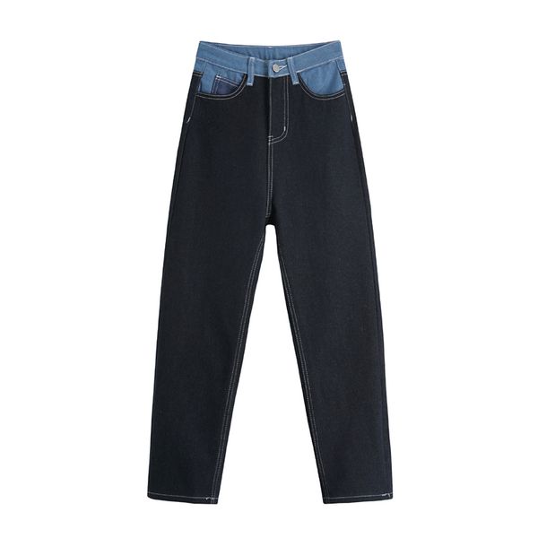 2020 new women jeans straight denim pants fashion patchwork high waist female jeans for women pantalones mujer wj119, Blue 
2020 new women jeans straight denim pants fashion patchwork high waist female jeans for women pantalones mujer wj119, Blue