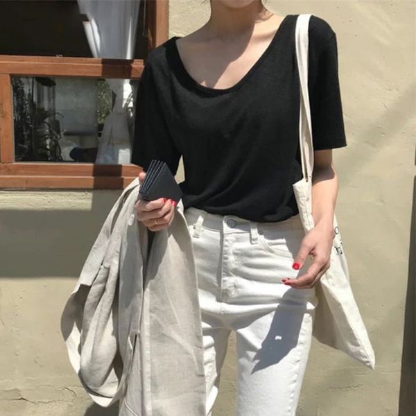 casual o-neck black women t-shirt short sleeve loose cotton female basic shirt spring summer ladies tees 2020, White
casual o-neck black women t-shirt short sleeve loose cotton female basic shirt spring summer ladies tees 2020, White