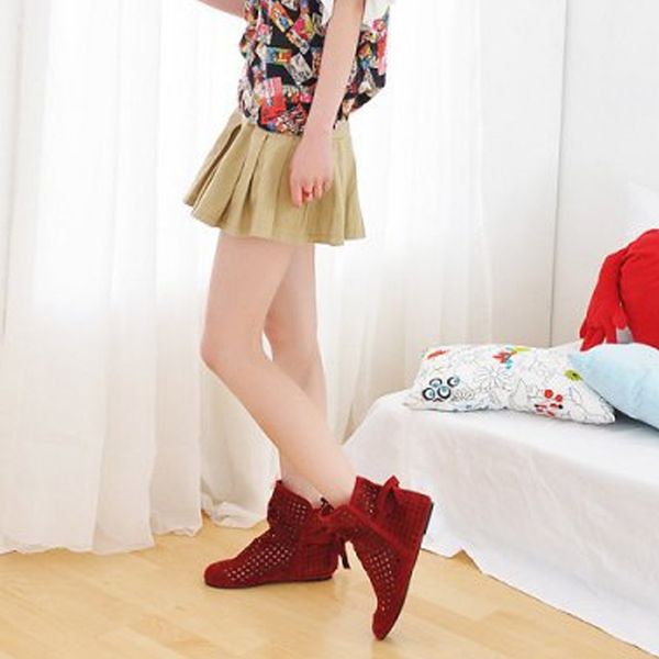 women spring cut-outs boots summer short bootie inside high-heel female shoes po66, Black
women spring cut-outs boots summer short bootie inside high-heel female shoes po66, Black