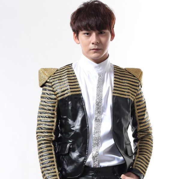 personal shoulder embroidery clothes men suits designs stage costumes singers jacket men sequins blazer dance star style punk, White;black
personal shoulder embroidery clothes men suits designs stage costumes singers jacket men sequins blazer dance star style punk, White;black