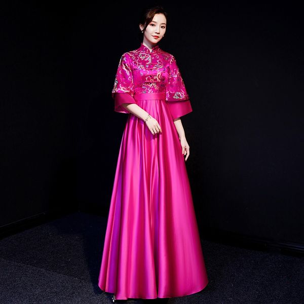 womens slim dress party evening long cheongsam marriage gown luxury wedding qipao fashion chinese style clothes vestido, Red
womens slim dress party evening long cheongsam marriage gown luxury wedding qipao fashion chinese style clothes vestido, Red