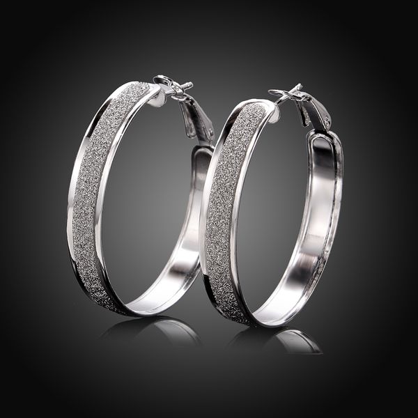 women's fashion brand charm big earrings jewelry 925 pure silver plated thick frosted round hoop earrings brincos de prata, Golden;silver
women's fashion brand charm big earrings jewelry 925 pure silver plated thick frosted round hoop earrings brincos de prata, Golden;silver