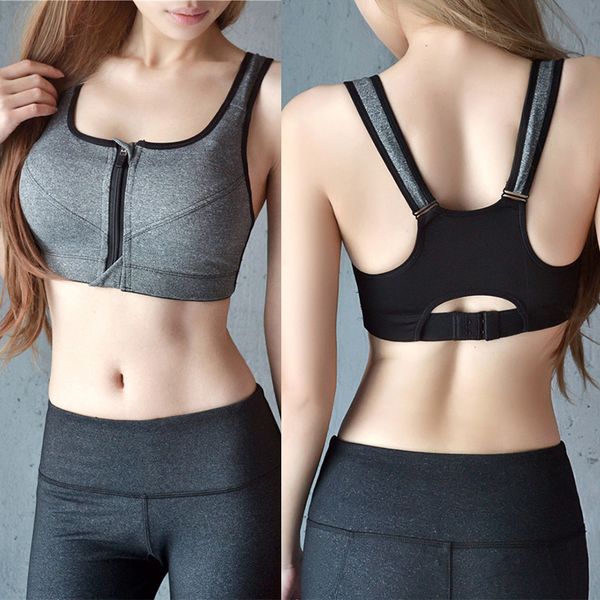 women zipper push up sports bras shockproof breathable vest underwear yoga running gyms fitness sports bras plus size s-xxl, White;black
women zipper push up sports bras shockproof breathable vest underwear yoga running gyms fitness sports bras plus size s-xxl, White;black