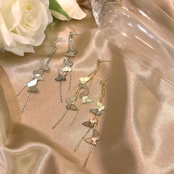 butterfly long tassel slim-looking earrings ear pendant ear stud women's immortal, Golden;silver
butterfly long tassel slim-looking earrings ear pendant ear stud women's immortal, Golden;silver