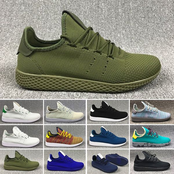 

new arrive pharrell williams x stan smith tennis hu primeknit men women running shoes sneaker breathable runner sports shoes eur 36-45