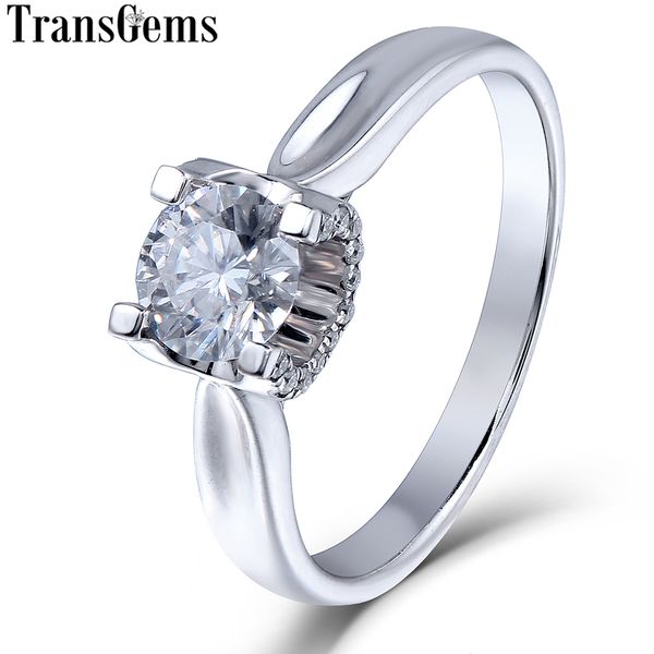 transgems 14k 585 white gold 1 carat diameter 6.5mm f color moissanite engagement ring for women wedding with moissanite accents y19032201, Slivery;golden
transgems 14k 585 white gold 1 carat diameter 6.5mm f color moissanite engagement ring for women wedding with moissanite accents y19032201, Slivery;golden