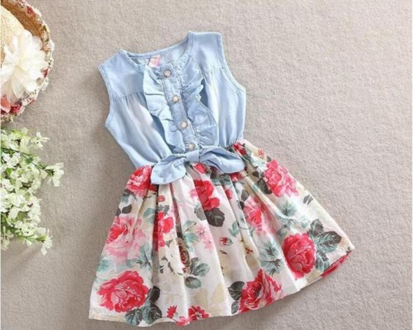 girls dress summer new children's dress denim flower sleeveless kids dresses for girls 2 4 6 8 year casual children clothing, Red;yellow
girls dress summer new children's dress denim flower sleeveless kids dresses for girls 2 4 6 8 year casual children clothing, Red;yellow