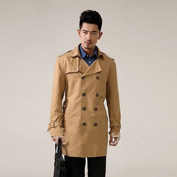 autumn plus size men trench long-sleeve turn-down collar loose long jacket big size coat chest 160 cm 150kg, Tan;black 
autumn plus size men trench long-sleeve turn-down collar loose long jacket big size coat chest 160 cm 150kg, Tan;black