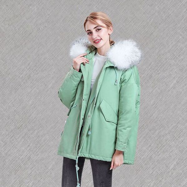 huge real natural raccoon fur 2018 winter jacket women white duck down jacket thick warm coat plus size parka female coat, Black
huge real natural raccoon fur 2018 winter jacket women white duck down jacket thick warm coat plus size parka female coat, Black