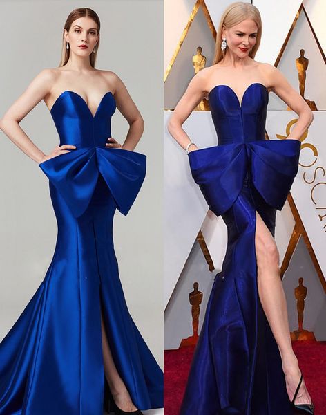 tony ward 2019 royal blue mermaid evening dresses sweetheart bow satin split prom gowns plus size special occasion dress, Black;red
tony ward 2019 royal blue mermaid evening dresses sweetheart bow satin split prom gowns plus size special occasion dress, Black;red