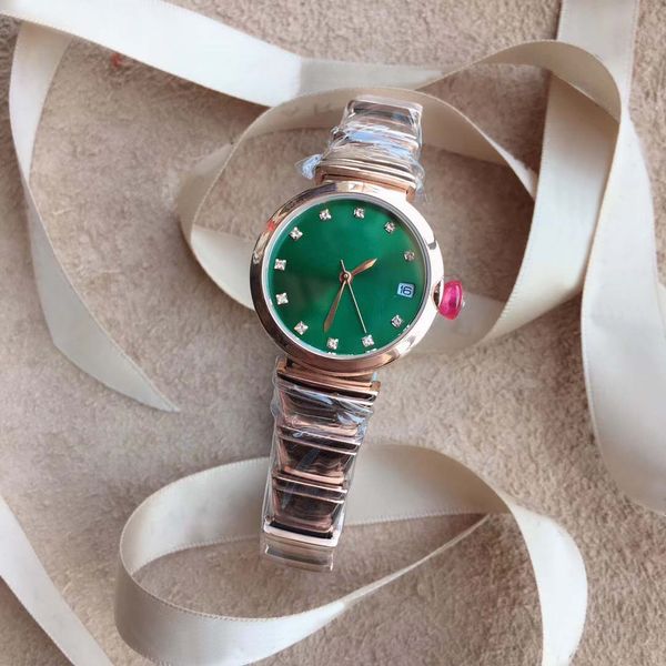 new style 29mm gold stainless steel bracelet mother of pearl diamond green dial women watch ladies watches quartz movement good feel, Slivery;brown
new style 29mm gold stainless steel bracelet mother of pearl diamond green dial women watch ladies watches quartz movement good feel, Slivery;brown