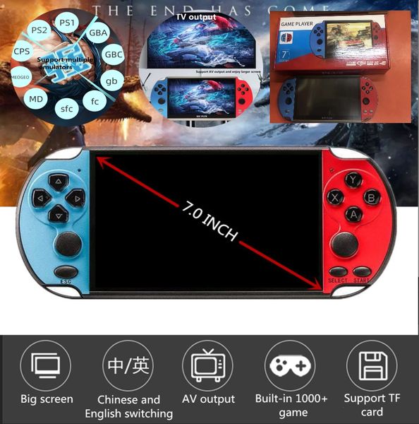 x12 plus handheld игра игрок 7,0 дюйма ретро приставки мульти имитаторы встроенного 2000+ игры двойной rocker
x12 plus handheld игра игрок 7,0 дюйма ретро приставки мульти имитаторы встроенного 2000+ игры двойной rocker