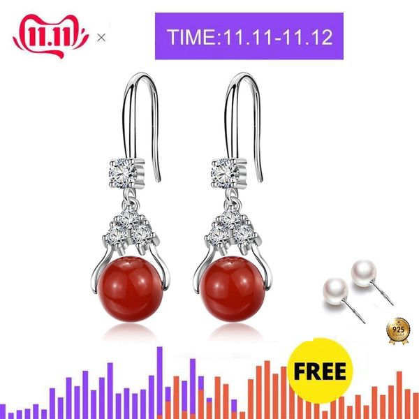 925 sterling silver red green agate fashion women's earrings 2019 simple agate drop earrings jewelry deals black friday 2019, Golden;silver
925 sterling silver red green agate fashion women's earrings 2019 simple agate drop earrings jewelry deals black friday 2019, Golden;silver
