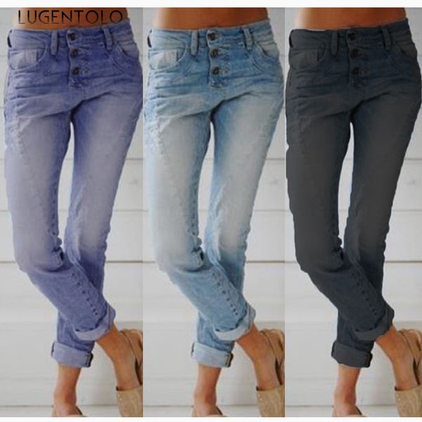 lugentolo large size jeans casual straight-leg bleached new slim-fit slimming button pocket fashion female long jeans, Blue
lugentolo large size jeans casual straight-leg bleached new slim-fit slimming button pocket fashion female long jeans, Blue