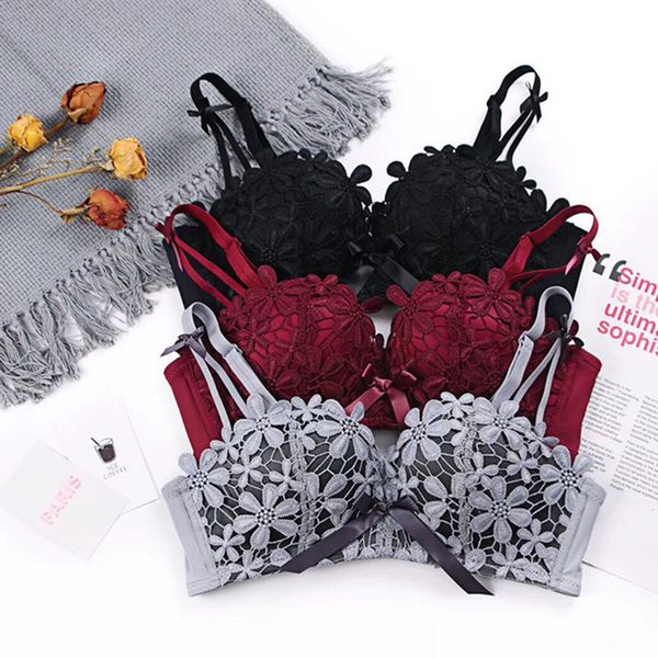 mousse push up young girls lingerie bra and panties sets lace floral underwear new arrival padded wire free, Red;black
mousse push up young girls lingerie bra and panties sets lace floral underwear new arrival padded wire free, Red;black