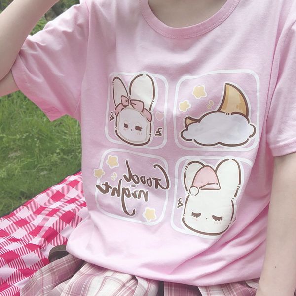 kawaii graphic t shirts teens soft girl cute anime clothes casual tees korean sweet loose cotton tshirt summer pink, White
kawaii graphic t shirts teens soft girl cute anime clothes casual tees korean sweet loose cotton tshirt summer pink, White