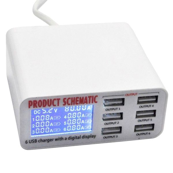 30w 6a six ports usb fast charger station wall home adapter auto detect with lcd screen display desksmart charger
30w 6a six ports usb fast charger station wall home adapter auto detect with lcd screen display desksmart charger