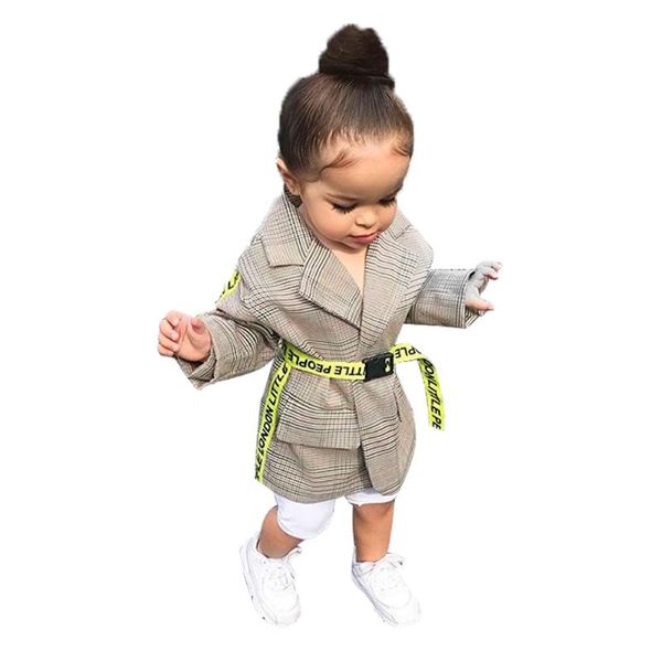 children toddler baby girl v neck trench coat buttons decor belt jacket coats windbreaker clothing, Blue;gray
children toddler baby girl v neck trench coat buttons decor belt jacket coats windbreaker clothing, Blue;gray