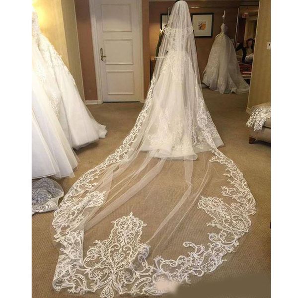 new arrival ivory wedding veils three meters long with lace applique edge one layer cathedral length custom made bridal veil, Black
new arrival ivory wedding veils three meters long with lace applique edge one layer cathedral length custom made bridal veil, Black