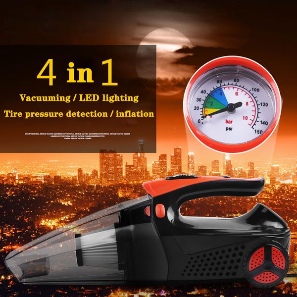 4 in 1 120w mini vacuum cleaner car with pump tire pressure detection inflatable led lighting car handheld vacuum cleaner autos
4 in 1 120w mini vacuum cleaner car with pump tire pressure detection inflatable led lighting car handheld vacuum cleaner autos